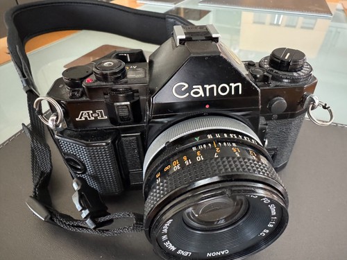 Canon slr camera with 50 - canon, a1